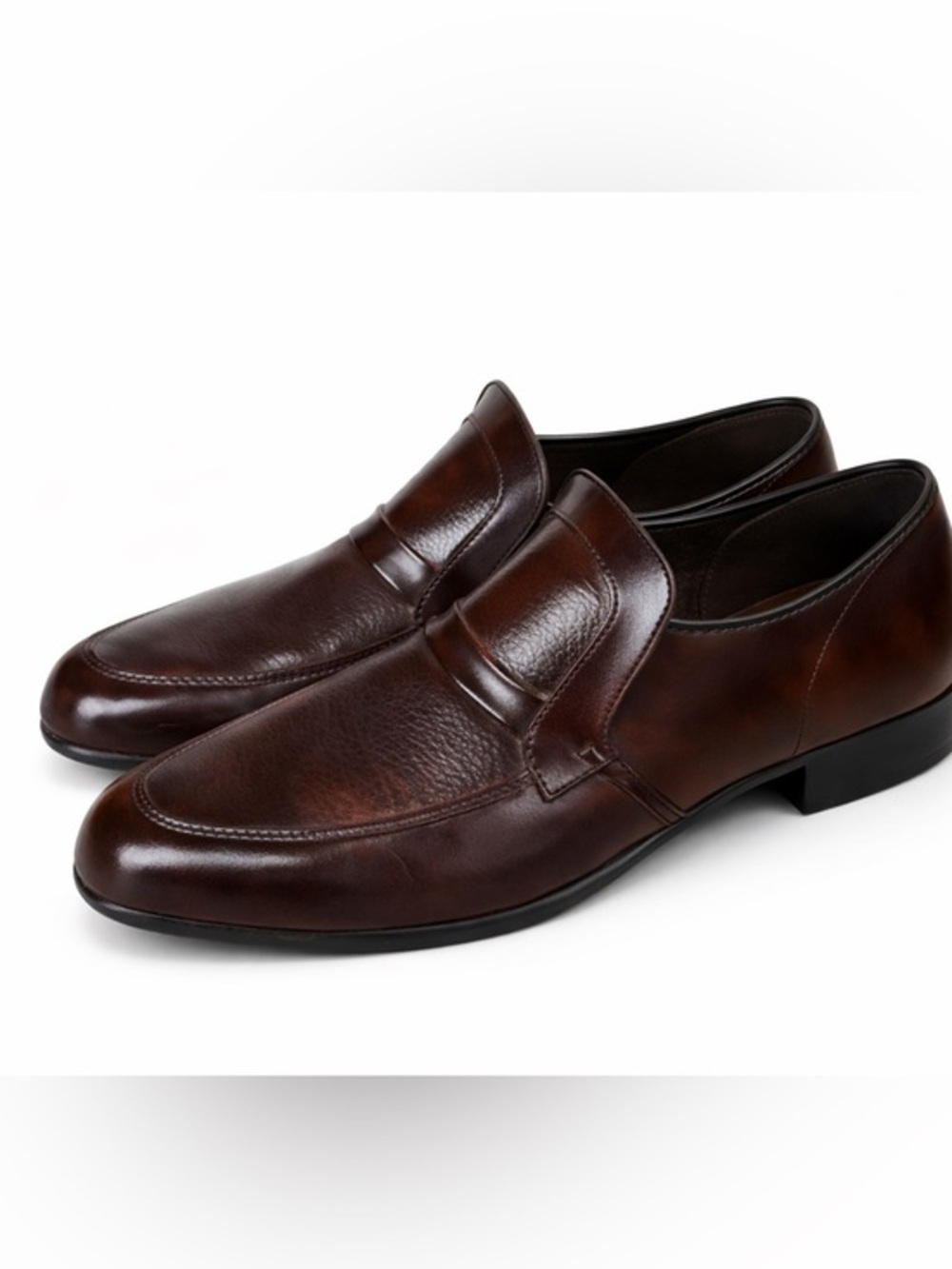 Chancellor Men’s Leather Slip On Loafers Brown Size 7.5 or 8